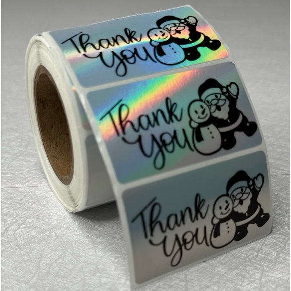 100 Thank You Christmas Stickers, Envelope Seals, Labels, Tags, Stamps,2.25" new - Picture 3 of 16